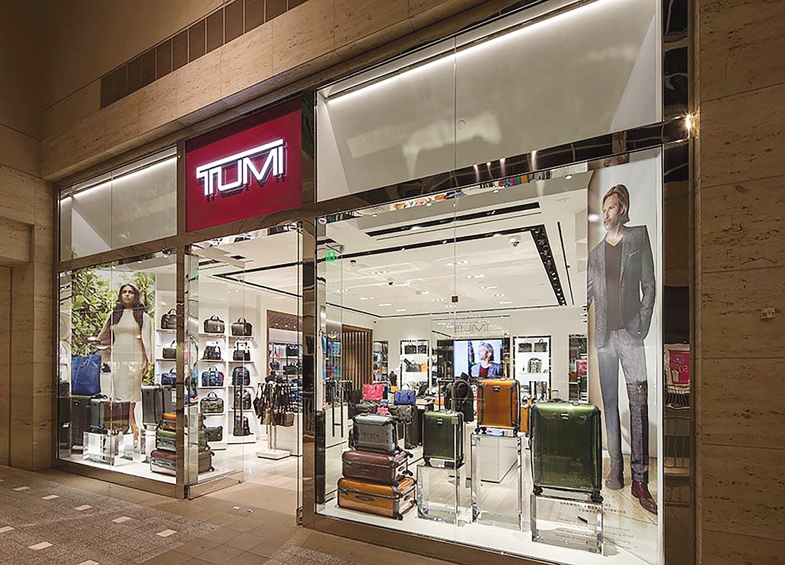 The Tumi store in the Lenox Square Mall in Atlanta. The luggage and accessories retailer is planning a store at St. Johns Town Center.