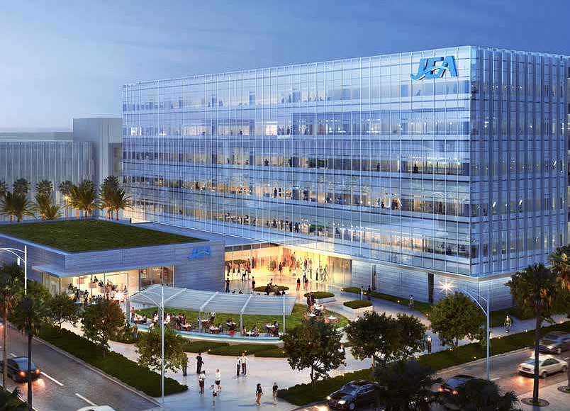 Jax Daily Record Photo The JEA headquarters at the Lot J development.