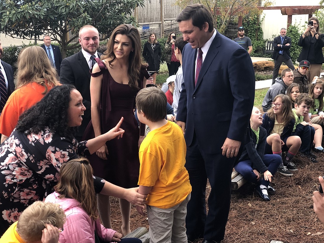 Florida Gov. Ron DeSantis made his first official visit to Jacksonville on Monday.