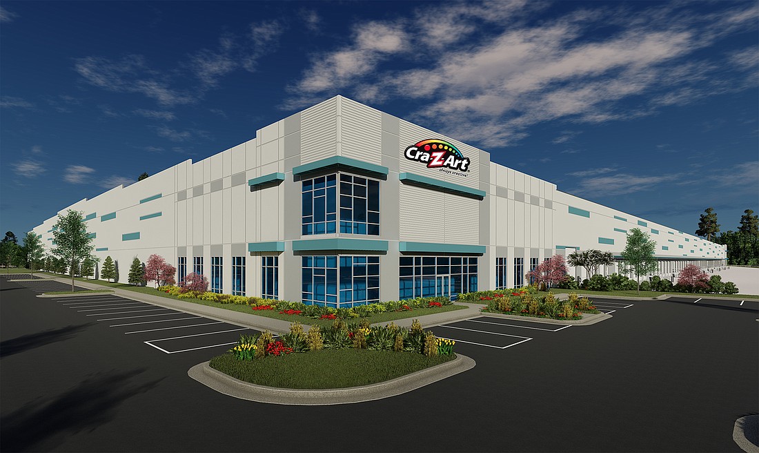 An artistâ€™s rendering of the 300,000-square-foot warehouse Cra-Z-Art will lease at 10501 Cold Storage Road in Imeson Park.