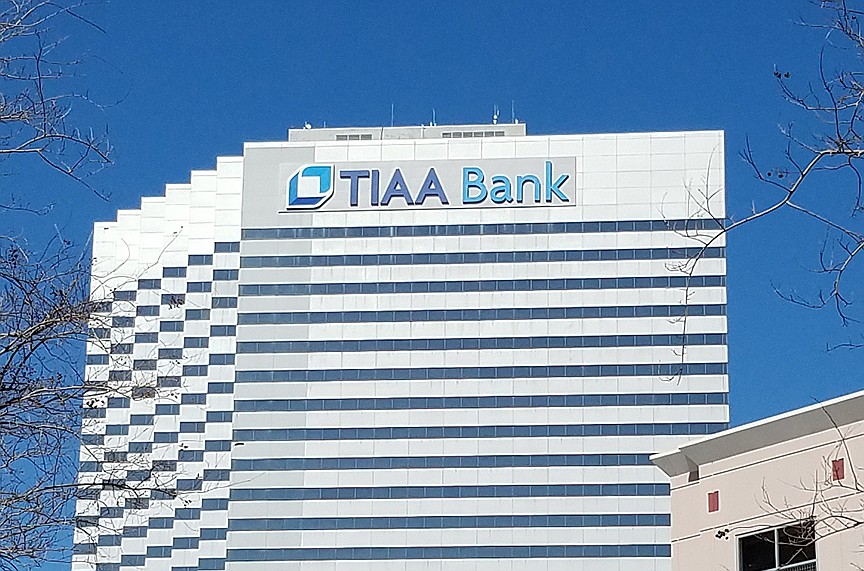 TIAA Bank employed 1,117 people in Jacksonville and 3,285 people in total at the end of 2018.