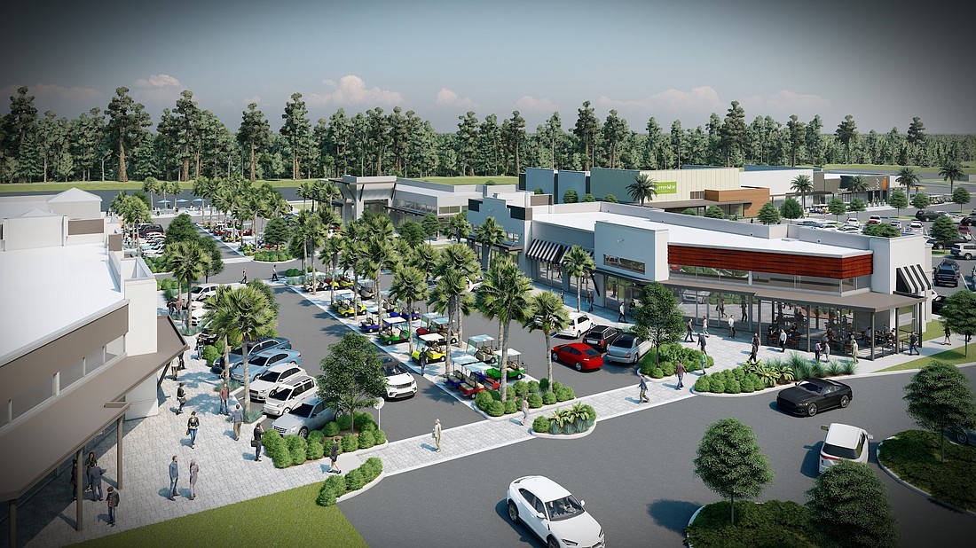 An artist&#39;s rendering of the expanded Nocatee Town Center. GreenWise Market is in the top right.