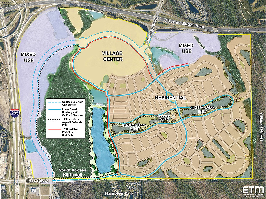 The site is planned for seven â€œcharacter areasâ€: Natural preserve, neighborhood, neighborhood estate, general mixed transition, general residential transition, village center and regional commercial.