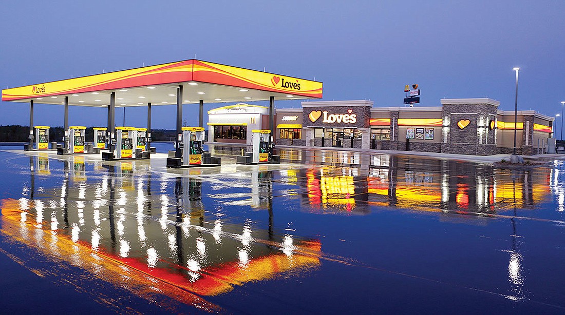 The average Loveâ€™s Travel Stop provides 50 jobs. The chain opened a store in 2015 at 400 Pecan Park Road off Interstate 95 in North Jacksonville.