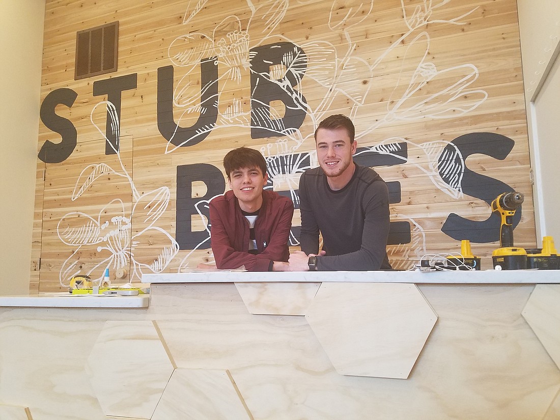 Brothers Justin (left) and Austin Stubblefield own the Stubbees honey products store opening in San Marco Square.