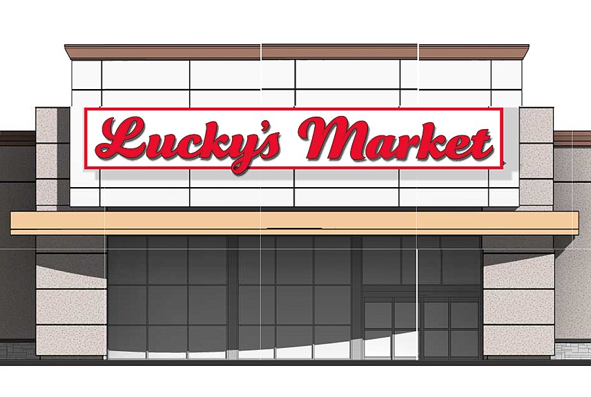 A rendering of the new Lucky&#39;s Market at Oakleaf Station.