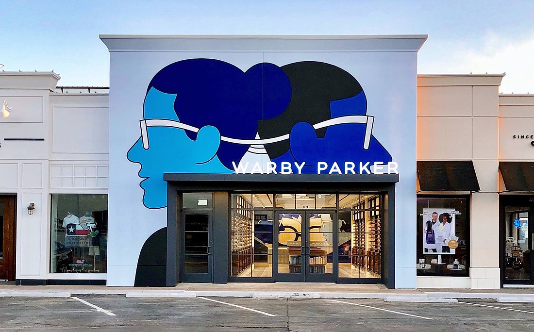 The Warby Parker store at the Highland Village Shopping Center in Houston. Warby Parker&#39;s owner is seeking to build-out space at St. Johns Town Center.