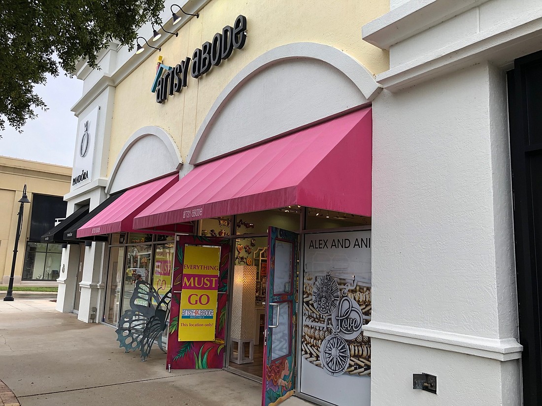Merchandise is on sale throughout the Artsy Abode store at St. Johns Town Centers as it prepares to close.