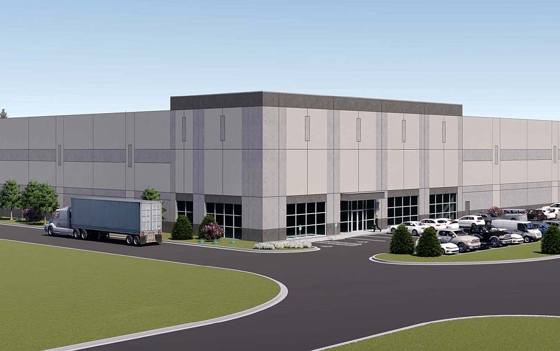 A speculative 155,820-square-foot industrial building is under construction in Perimeter West Industrial Park.