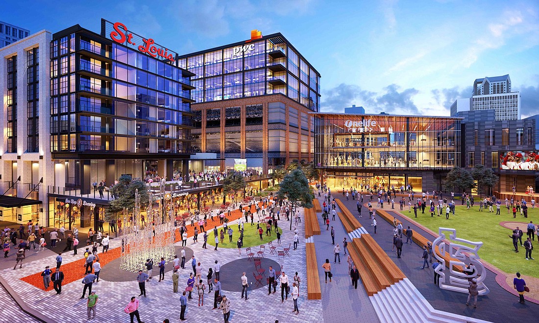 The Jaguars say the project would be modeled on Ballpark Village, the dining and entertainment district next to Busch Stadium in St. Louis. That project was developed by the Cordish Co., which also is working with the Jaguars.