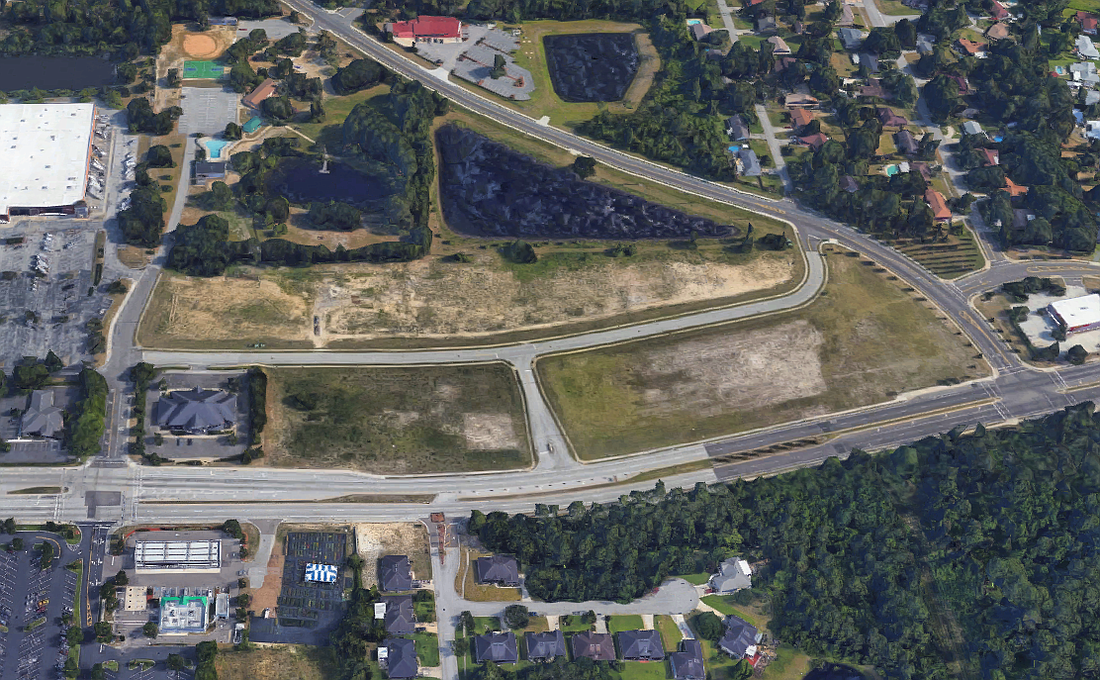 The site is north of Merrill Road, between Fort Caroline Road and Wompi Drive. (Google)
