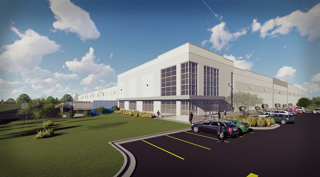 A rendering of 6282 Imeson Road in Westside Industrial Park where Winsupply is building-out a regional distribution center.