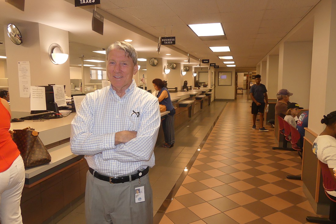 Photo by Max Marbut Duval County Tax Collector Jim Overton says a virtual queuing system will result in people spending less time in the waiting room.