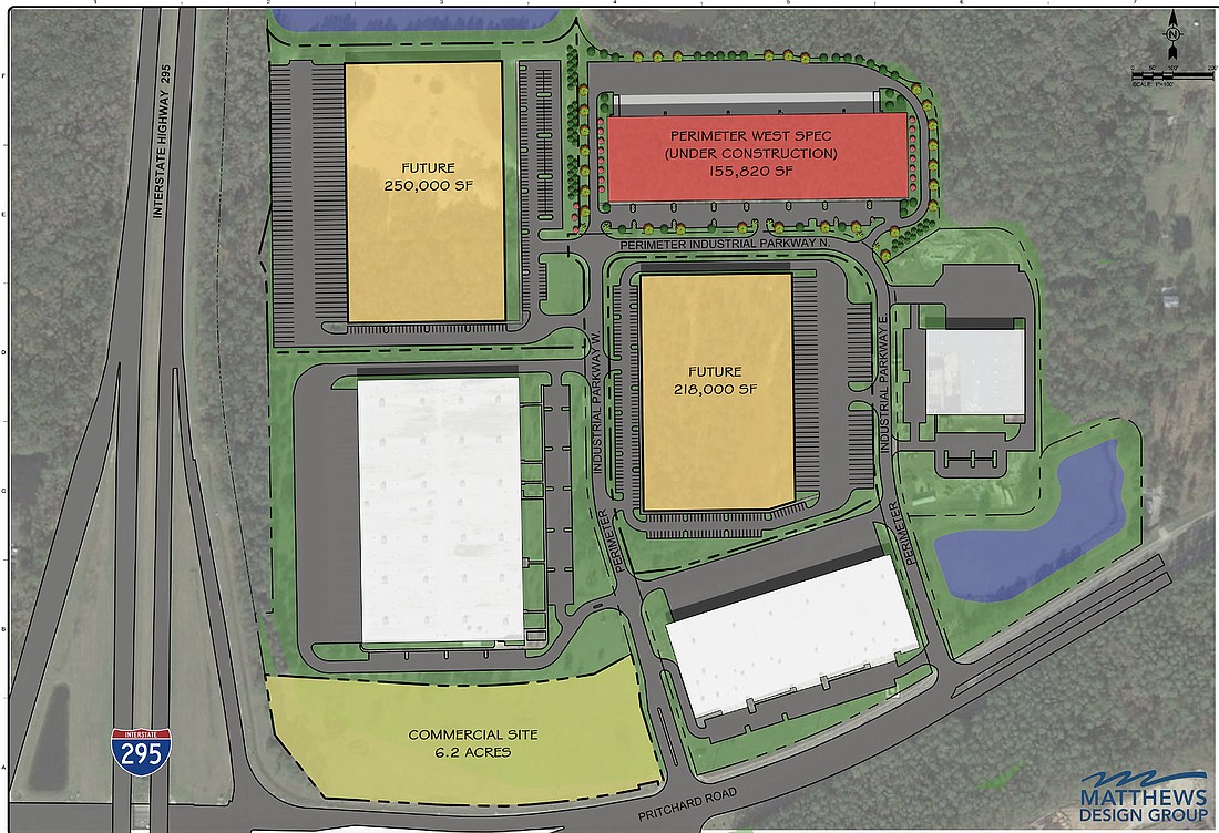 The commercial site at Pritchard Road and Interstate 295 could be developed with uses such as a hotel, gas station and restaurants.