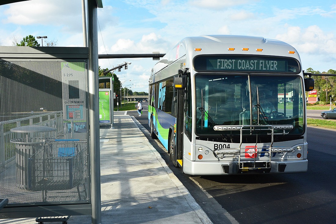 The Jacksonville Transportation Authority&#39;s First Coast Flyer bus service. (WJCT)