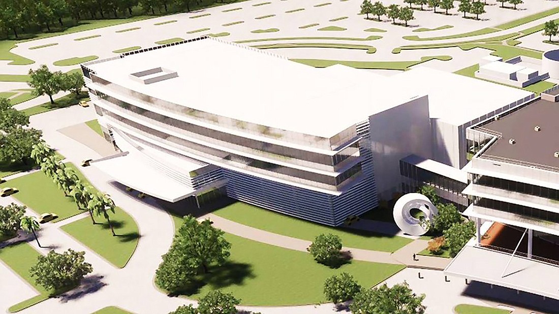 An artistâ€™s rendering of the Mayo Clinic Jacksonvilleâ€™s proton beam therapy facility. The facility will be near the Mayo&#39;s Mangurian Building that opened in 2018.