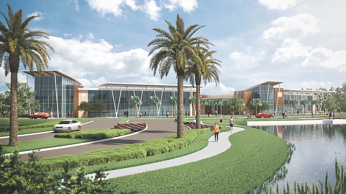 An artist&#39;s rendering of the Flagler Health+ Village. The project is planned for Durbin Park in Northern St. Johns County.