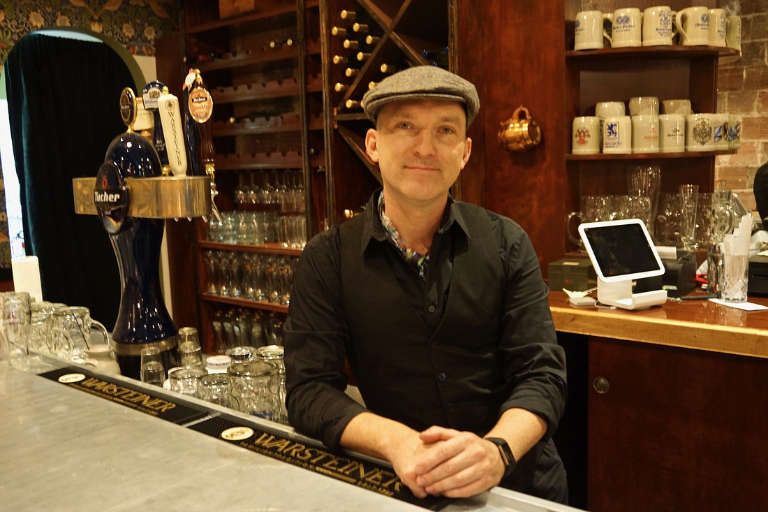 Jason Grimes is the owner of Buchnerâ€™s Bierhalle, a German bar in Murray Hill.