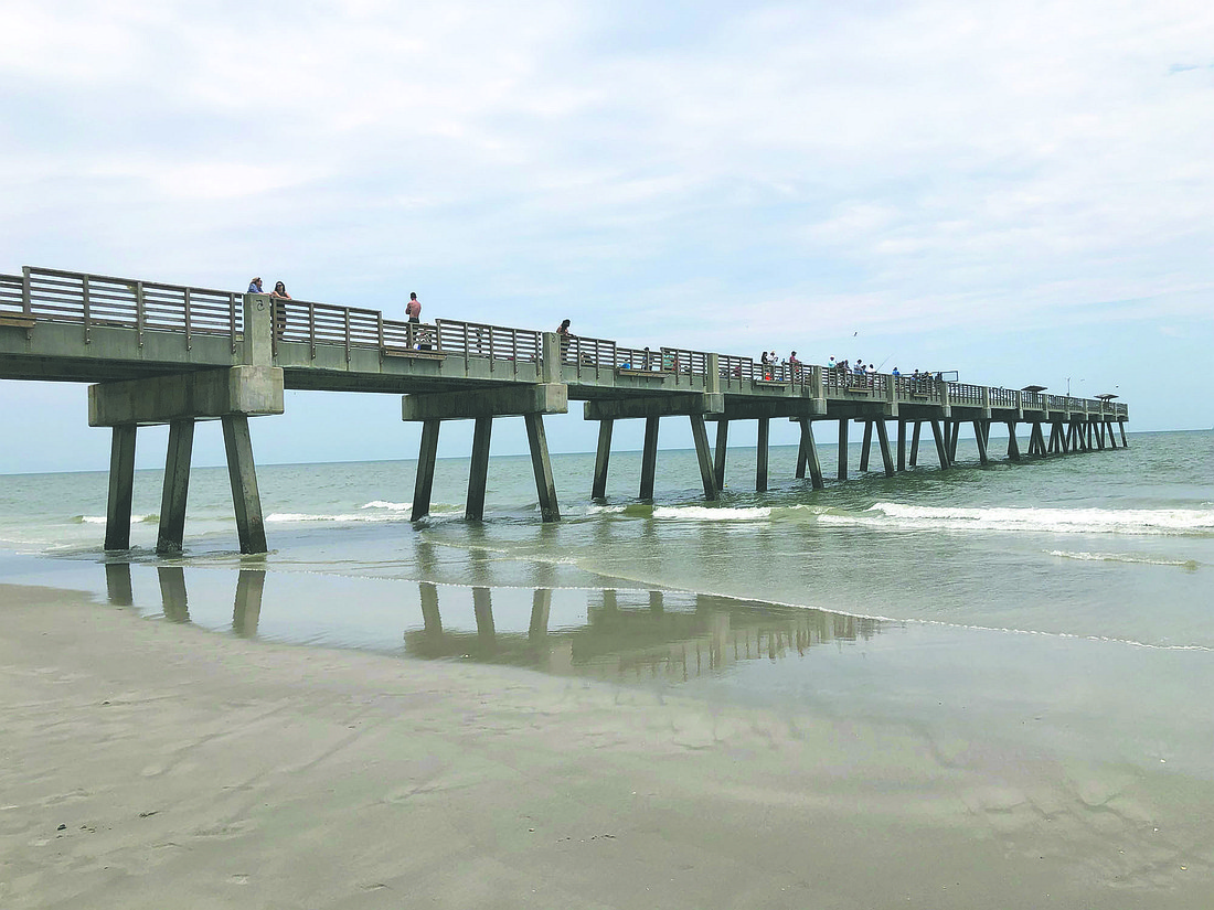 The Jacksonville Beach Pier at 503 N. First St. in Jacksonville Beach. The city is seeking proposals to rebuild the structure to â€œnearly the same lengthâ€ it was before it was damaged by Hurricane Matthew.