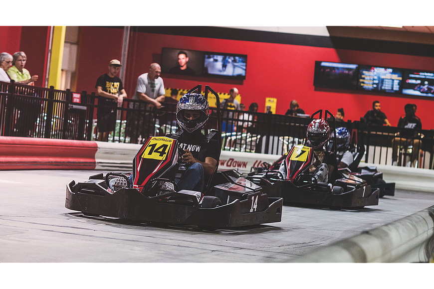 Autobahn Indoor Speedway & Events offers high-performance electric go-karts that can reach speeds up to 50 miles an hour.