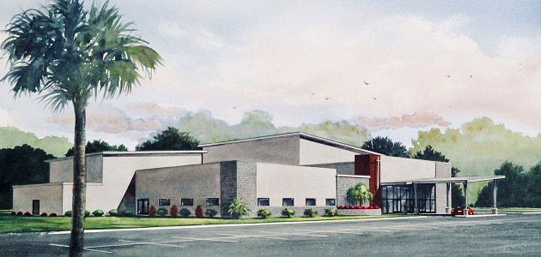 An artistâ€™s rendering of the Lineage Church building proposed in Southpoint.