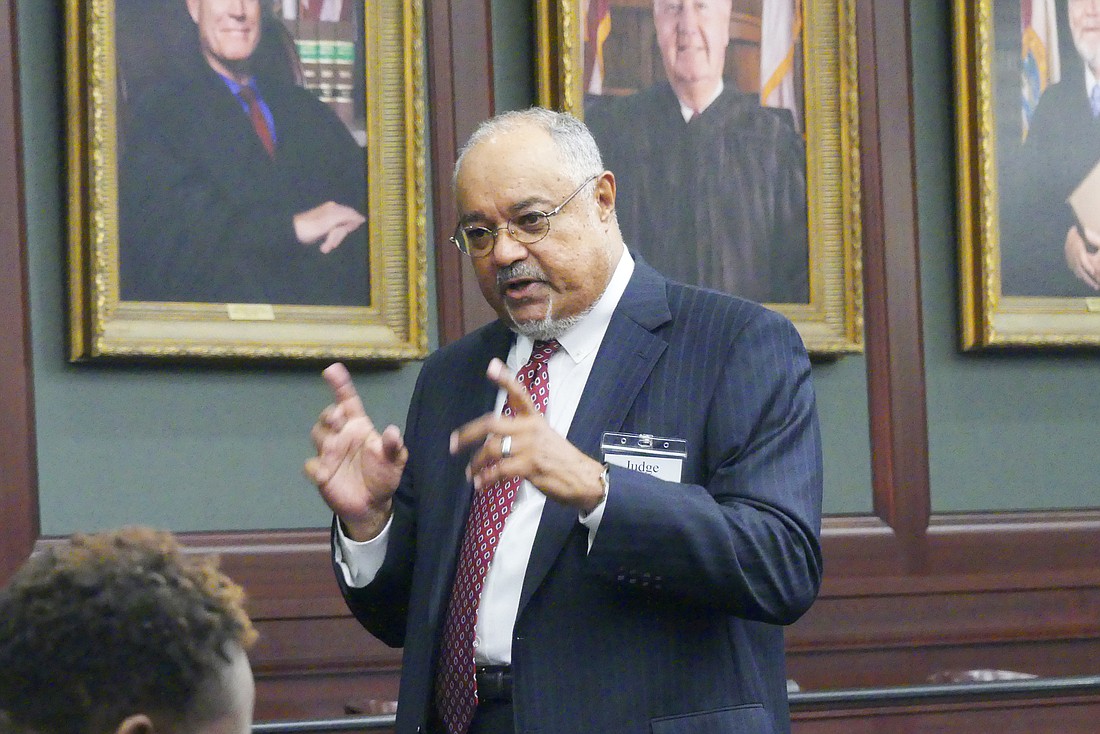 U.S. District Judge Brian Davis established the annual Teachers Law School for Jacksonville middle school civics teachers in 2013. He was a presenter Wednesday at the 7th annual edition of the program at the Duval Courthouse.