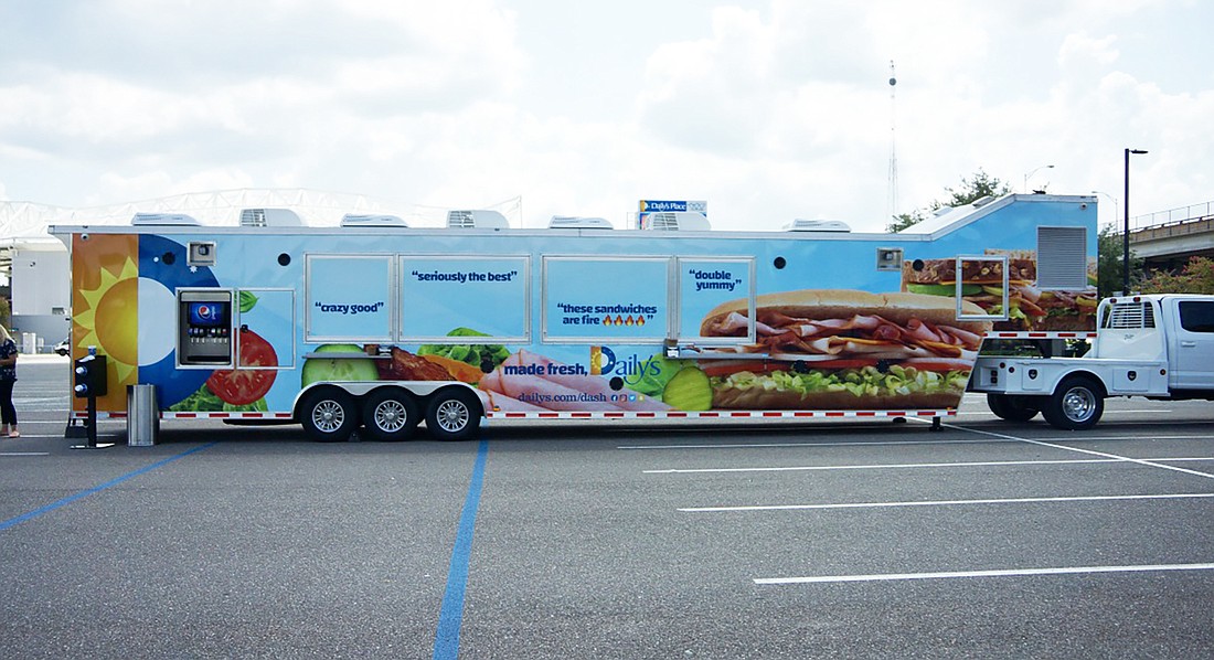 The Dailyâ€™s food truck is 48 feet long, more than the average 14 to 34 feet of the average food truck.