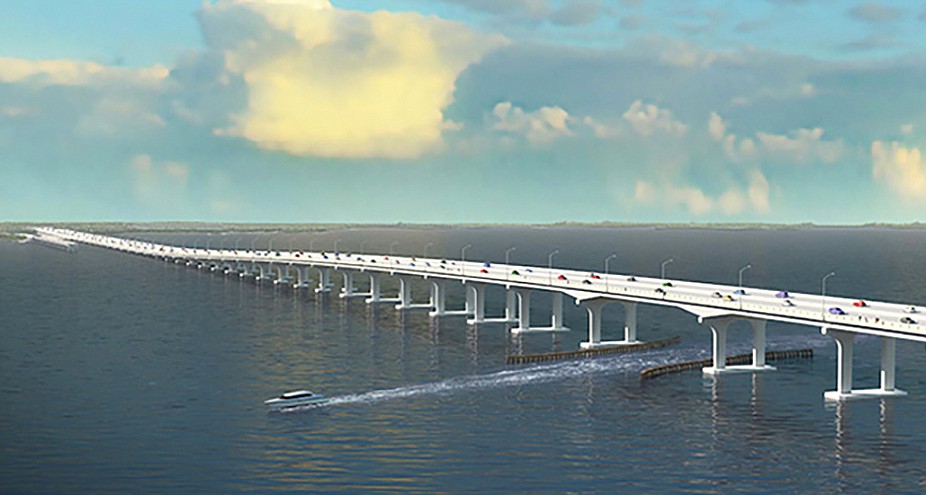 An artistâ€™s rendering of the new Shands Bridge that will connect Clay and St. Johns counties. The bridge is part of the First Coast Expressway that will connect I-10 in Duval County to I-95 in St. Johns.