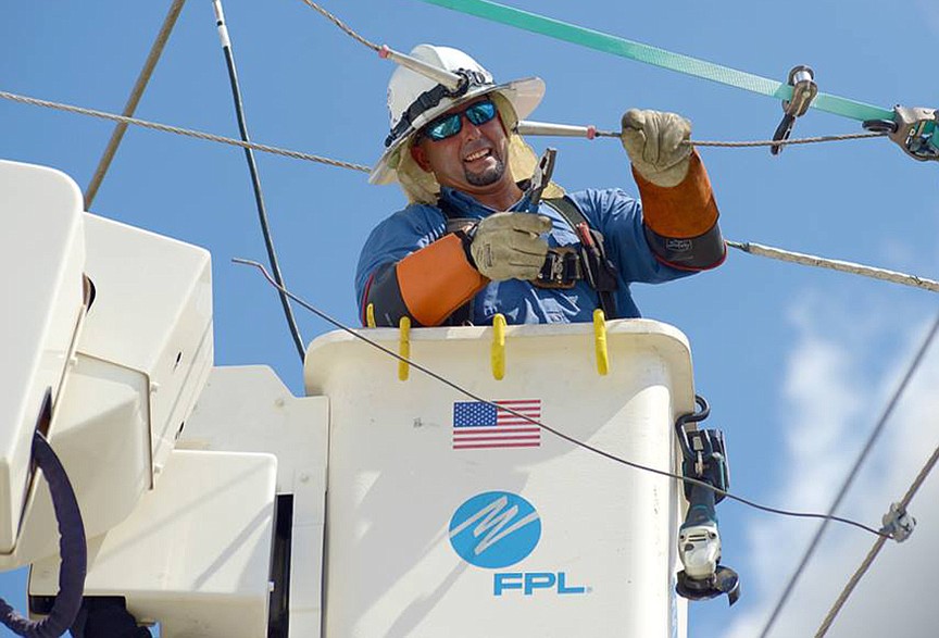 Florida Power & Light Co. says it has about 8,700 workers.