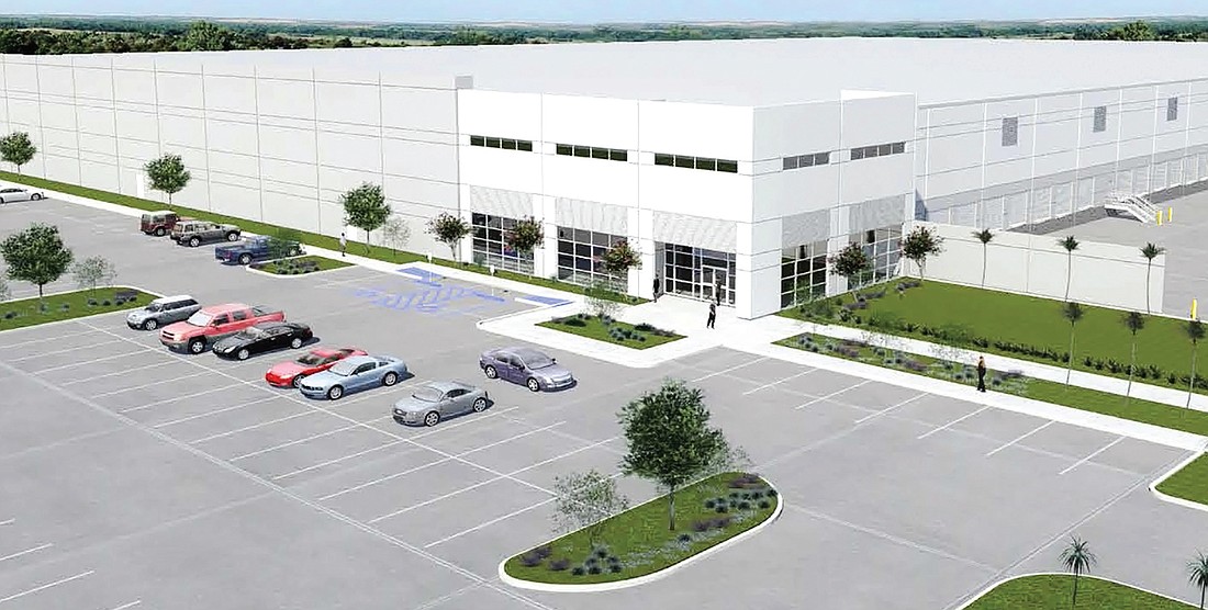 A rendering of the proposed 450,000-square-foot building at Cecil Commerce Center.