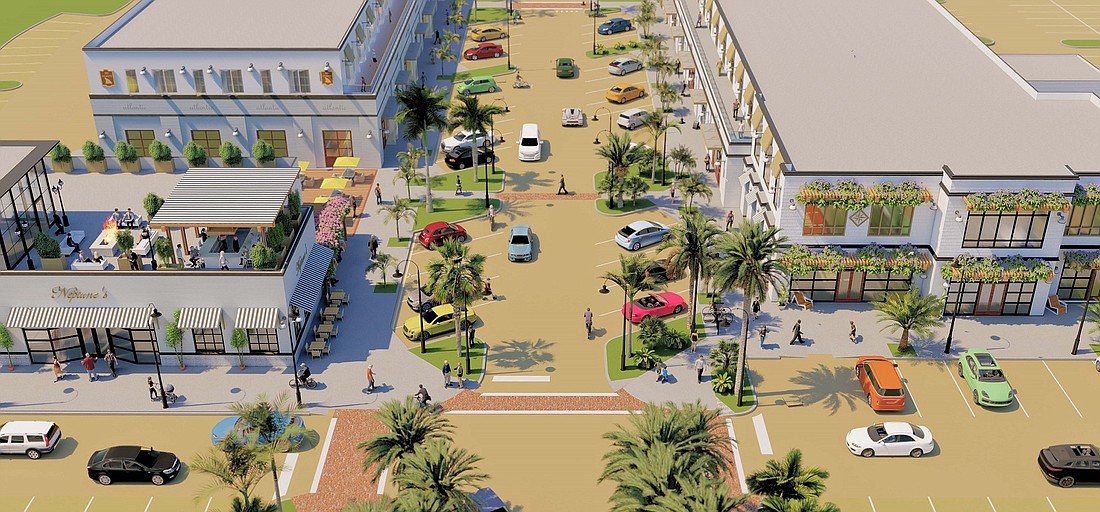 An artist&#39;s rendering of the  Saltwater Row development planned for Neptune Beach.