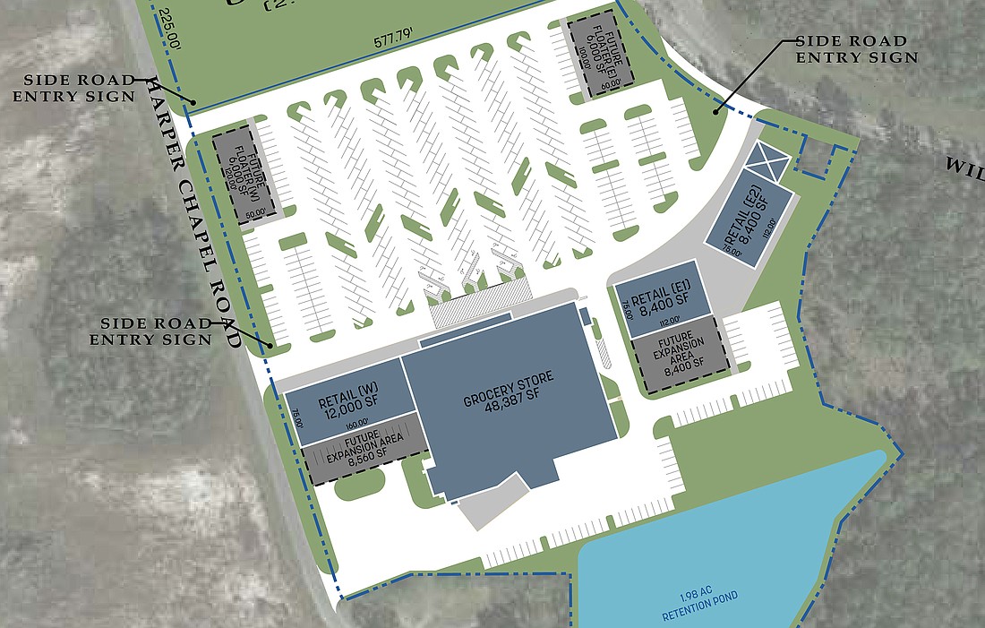The Crossings at Wildlight includes plans for a 48,387-square-foot grocery store.