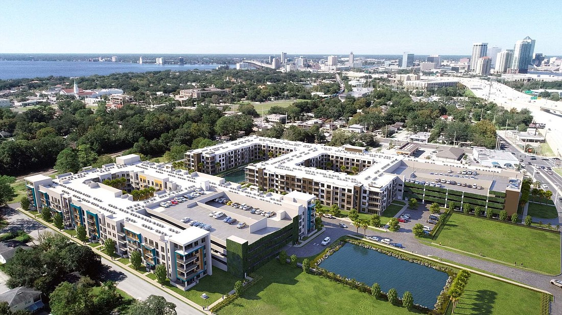 An artistâ€™s rendering of San Marco Crossing, a 486-unit apartment community along Philips Highway south of San Marco Square.
