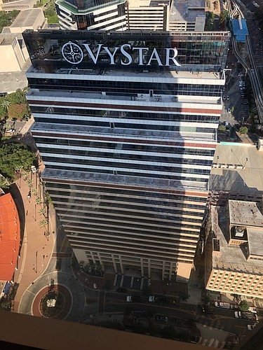 VyStar Credit Union is moving its headquarters into the Downtown tower it bought in July 2018 at 76 S. Laura St.