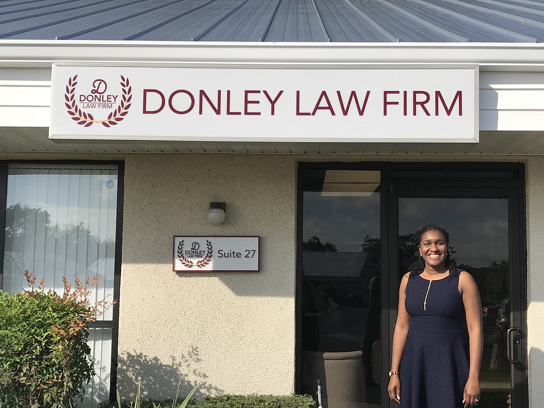Attorney Amber Donley at her Orange Park office at 1700 Wells Road, Suite 27.