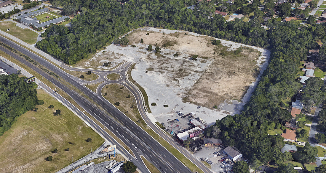 The townhomes are planned at 8159 Arlington Expressway, a roundabout west of Regency Square Mall. (Google)