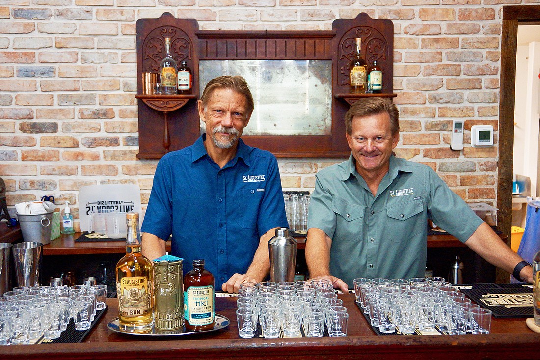 Philip McDaniel and Mike Diaz are the founders of St. Augustine Distillery in a former ice plant at 112 Riberia St. This month they launched City Gate Spirits on St. George Street.