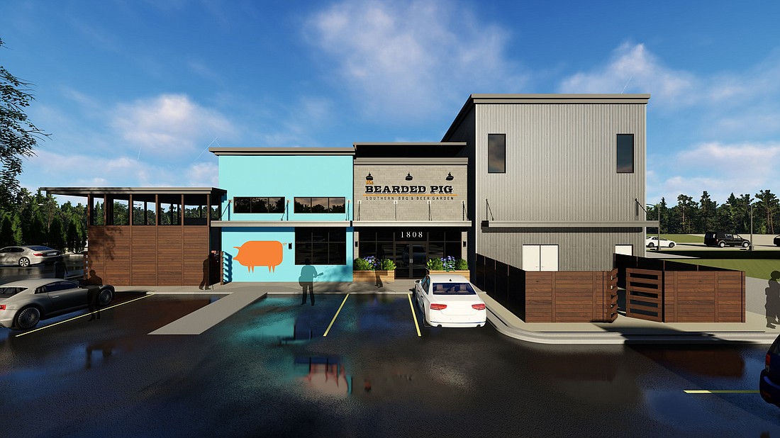 An artist&#39;s rendering of The Bearded Pig BBQ at 1808 Kings Ave.