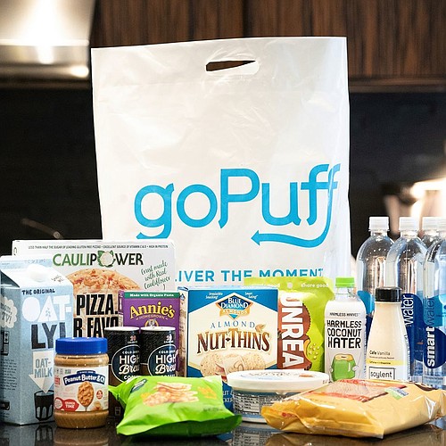 Some of the products goPuff delivers. GoPuff started delivering products in May in some areas of Jacksonville. It is now expanding its delivery service to additional ZIP codes.