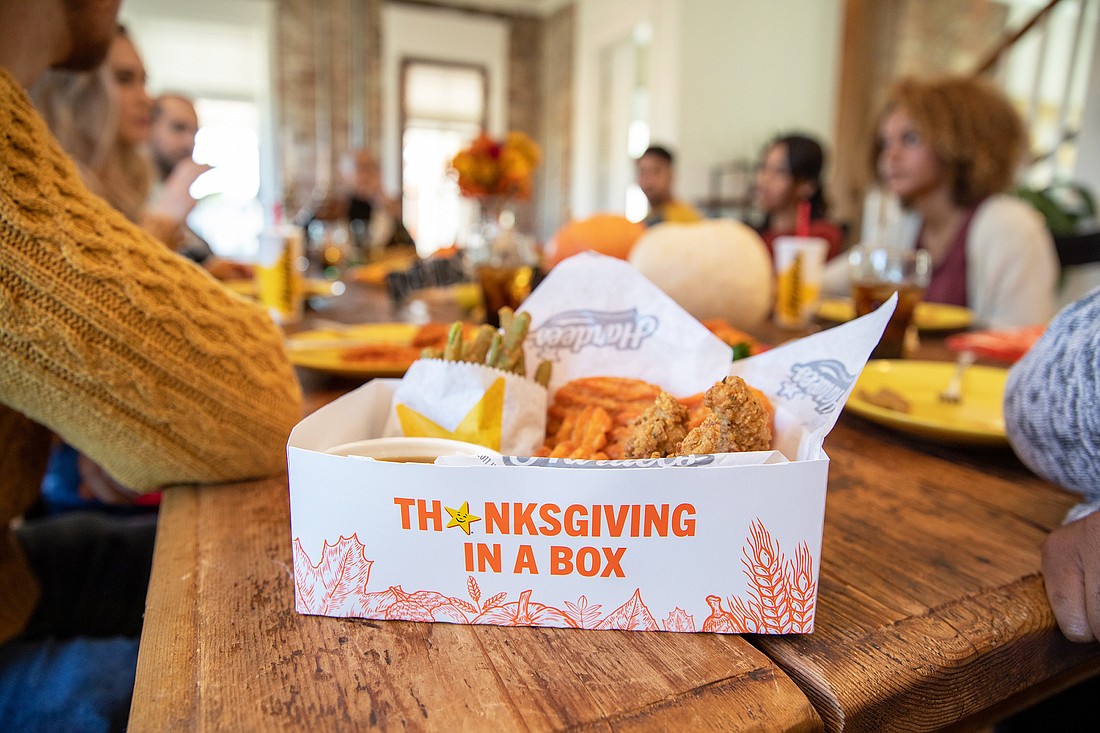 The Hardee&#39;s Thanksgiving Box is available until Dec. 3 in Jacksonville, the fast-food chain&#39;s only test market for the new product.