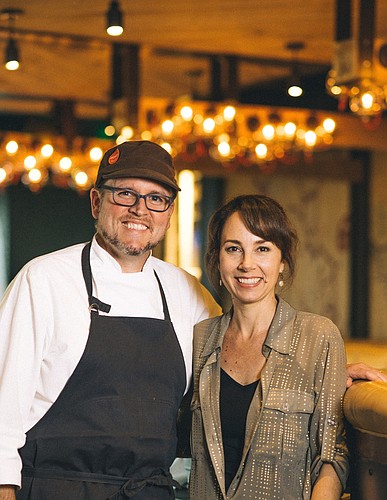 Chef Tom Gray and wife Sarah Marie Johnston.