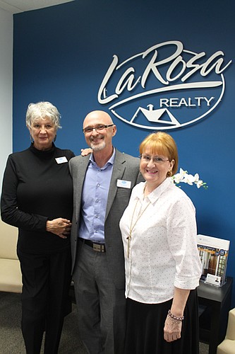 The La Rosa Realty team in Jacksonville includes Kay Lamb, managing broker Tom Stewart and Connie Shattenberg.