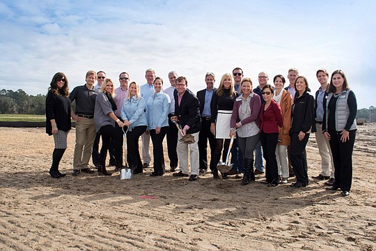 A groundbreaking ceremony was held for a new model in Markland, a St. Johns County community developed by Hines. Six model homes will open in March.