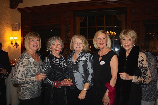 Nancy Massengill, Molly Thompson, Janet Westling, Lynne Ferguson and Linda Sherrer at Berkshire Hathaway HomeServices Florida Network Realty's top producer celebration.