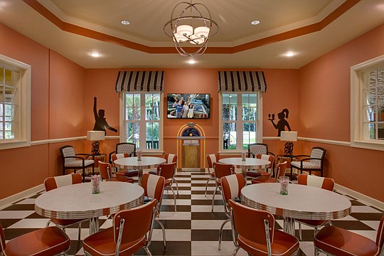 With features including a 1950s-themed ice cream parlor, The Palms is designed to keep people active while reflecting on their positive memories. The interior design is by Jacksonville's Judith Sisler Johson, who specializes in upscale senior facilities.