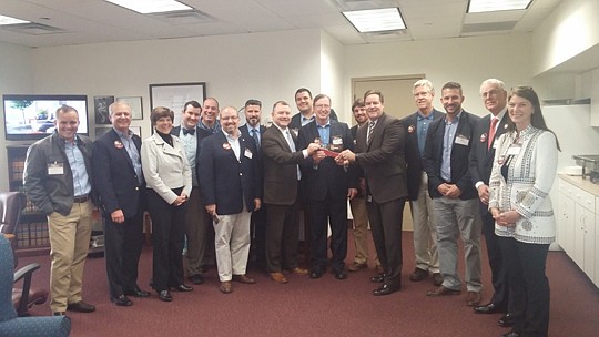 The team from NEFBA meets with Sen. Rob Bradley and Sen.Aaron Bean. The NEFBA team consists of Josh Garrison, Jim Arsenault, Denise Wallace, Jessie Spradley, Tim Adkinson, Rick Morales, Michael Â BourrÃ©, Sen. Bradley, Matt Ciupak, Lee Arsenault, Chri...
