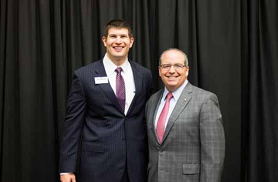 Executive Officer Corey Deal and 2015 President Rick Morales worked closely during the year for which Deal and NEFBA are recognized by the Jacksonville Business Journal's 40 Under 40 Award program.