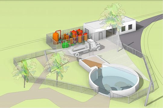 The latest rendering of the Manatee Critical Care Center planned at the Jacksonville Zoo.