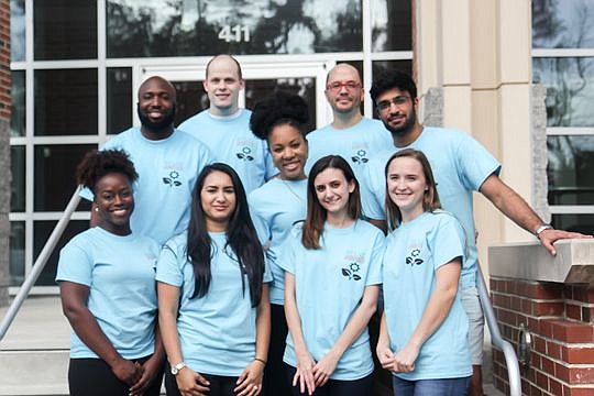 Several University of Florida Levin College of Law students volunteered during spring break.  They are, from left, front row: Natasha Williams, Andrea Wagner, Caroline Labarga and Cate Nowak; middle row: Goliath Davis, Kenisha Cromity and and Niraj Th...