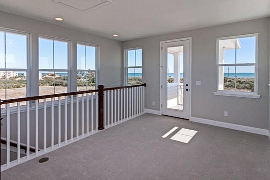 The view from a model home in Beach Haven, a Landon Homes community across Florida A1A from the ocean.